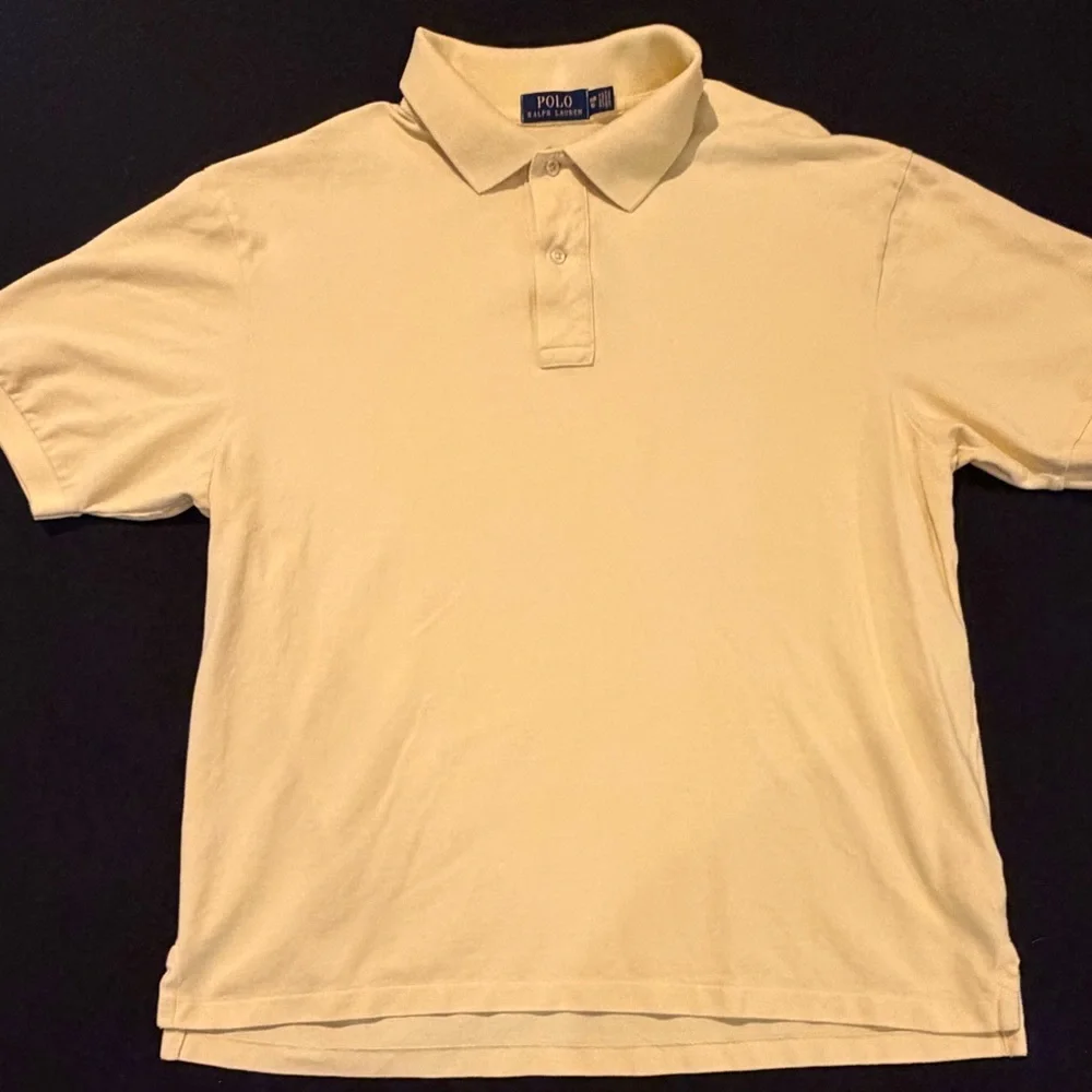 Polo Ralph Lauren Shirt‎ Mens 1XB Yellow Short Sleeve